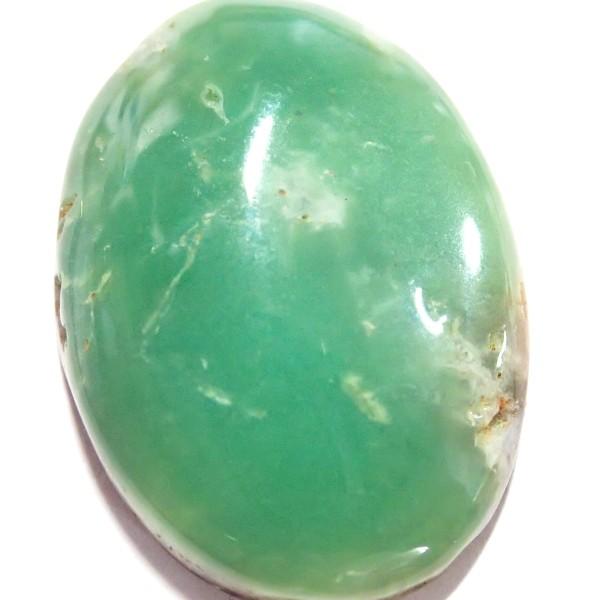 30377-『天然石ルース』　クリソプレーズ（ホール無）　約２５ｘ１８mm（３．８ｇ）　１個 |  | 03