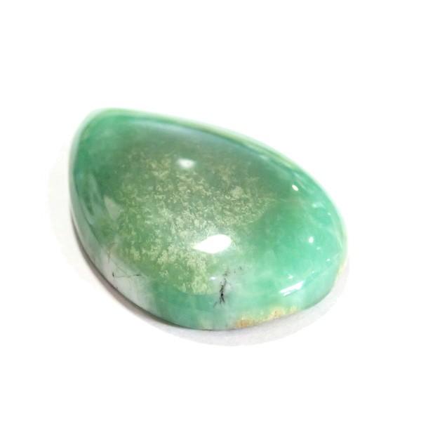 30379-『天然石ルース』　クリソプレーズ（ホール無）　約３５ｘ２３mm（８．２ｇ）　１個 |  | 02