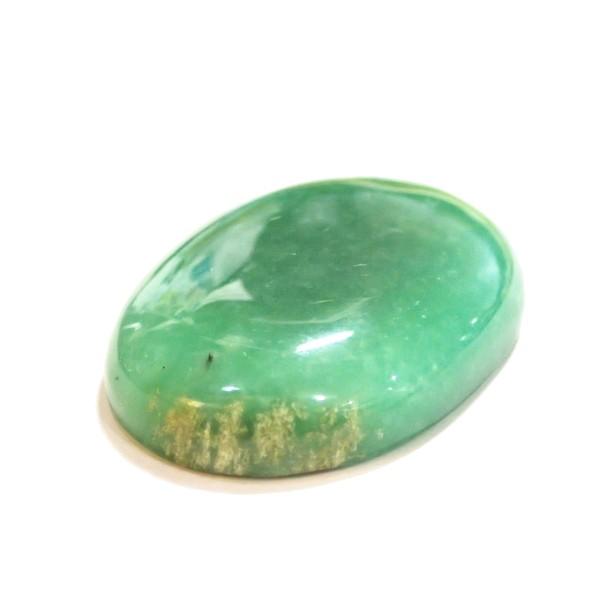 30381-『天然石ルース』　クリソプレーズ（ホール無）　約３４ｘ２４mm（１０．７ｇ）　１個 |  | 02