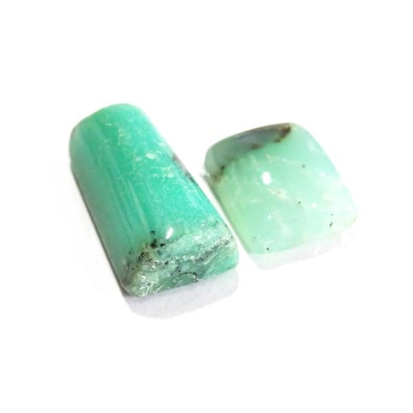 30383-『天然石ルース』　クリソプレーズ（ホール無）　約２０ｘ１１/１３ｘ１１mm（４．３ｇ）　２個/１セット |  | 01