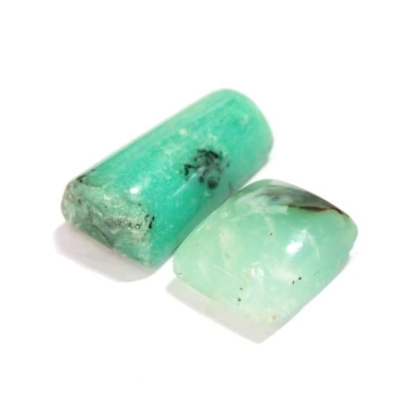 30383-『天然石ルース』　クリソプレーズ（ホール無）　約２０ｘ１１/１３ｘ１１mm（４．３ｇ）　２個/１セット |  | 02