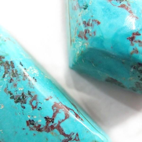 30443-『天然石ルース』　クリソコラ マラカイト（ホール無）　約20ｘ15/24ｘ13mm（５．４ｇ）　２個/１セット |  | 03