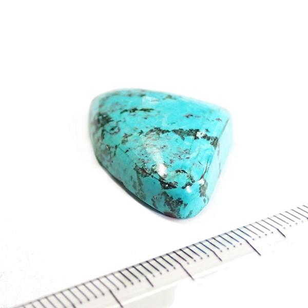 30447-『天然石ルース』　クリソコラ マラカイト（ホール無）　約３１ｘ２２mm（５．２ｇ）　１個 |  | 01