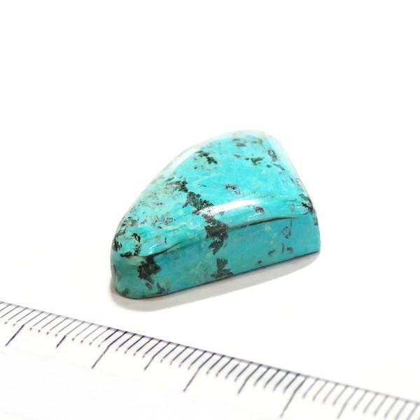 30447-『天然石ルース』　クリソコラ マラカイト（ホール無）　約３１ｘ２２mm（５．２ｇ）　１個 |  | 02