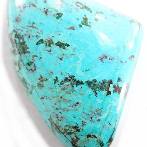 30447-『天然石ルース』　クリソコラ マラカイト（ホール無）　約３１ｘ２２mm（５．２ｇ）　１個 |  | 03