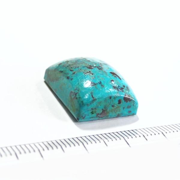 30448-『天然石ルース』　クリソコラ マラカイト（ホール無）　約２１ｘ１７mm（５．４ｇ）　１個 |  | 01