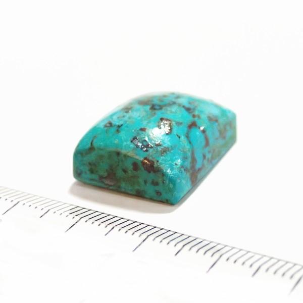 30448-『天然石ルース』　クリソコラ マラカイト（ホール無）　約２１ｘ１７mm（５．４ｇ）　１個 |  | 02