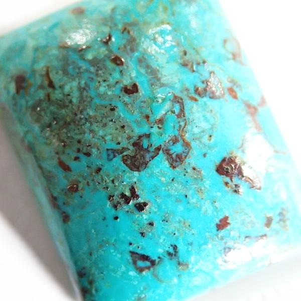 30448-『天然石ルース』　クリソコラ マラカイト（ホール無）　約２１ｘ１７mm（５．４ｇ）　１個 |  | 03