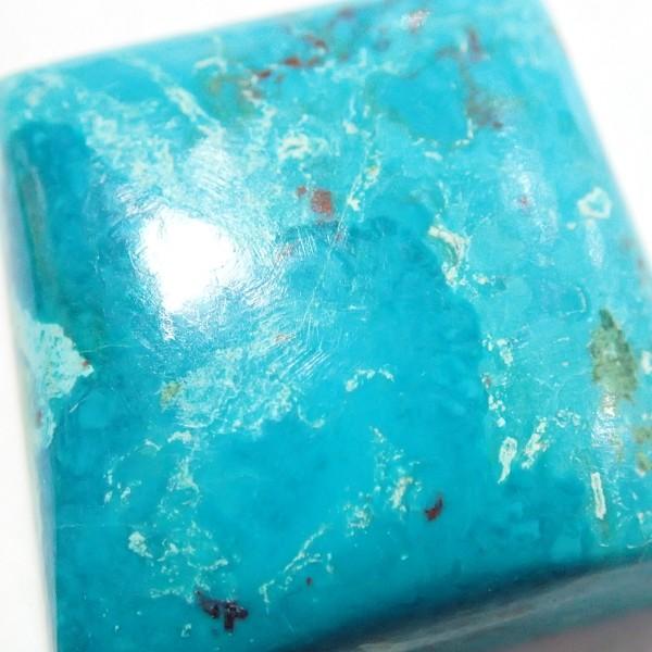 30449-『天然石ルース』　クリソコラ マラカイト（ホール無）　約２０ｘ２１mm（６．３ｇ）　１個 |  | 03