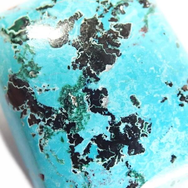 30450-『天然石ルース』　クリソコラ マラカイト（ホール無）　約２４ｘ２１mm（６．５ｇ）　１個 |  | 03