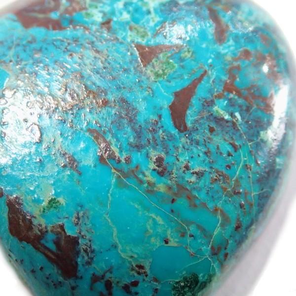 30452-『天然石ルース』　クリソコラ マラカイト（ホール無）　約２６ｘ２５mm（８．１ｇ）　１個 |  | 03