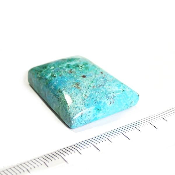 30453-『天然石ルース』　クリソコラ マラカイト（ホール無）　約２９ｘ２５mm（１０．２ｇ）　１個 |  | 01