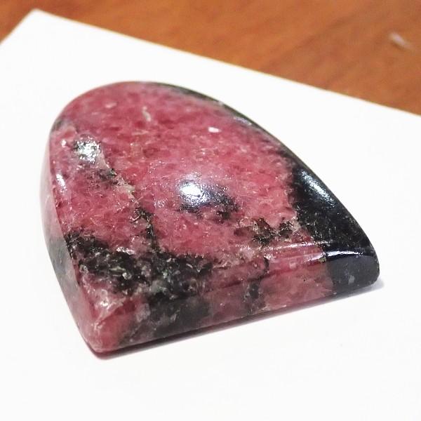 30460-『天然石ルース』　ロードナイト（ホール無）　約３０ｘ２６mm（１３．２ｇ）　１個 |  | 01