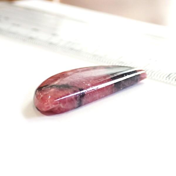 30463-『天然石ルース』　ロードナイト（ホール無）　約３９ｘ１６mm（６．５ｇ）　１個 |  | 02