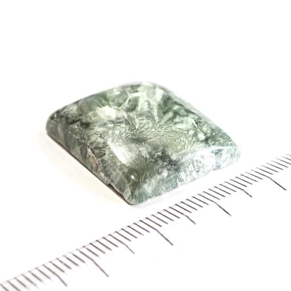 30474-『天然石ルース』　セラフィナイト（ホール無）　約２２ｘ２０mm（４．８ｇ）　１個 |  | 01