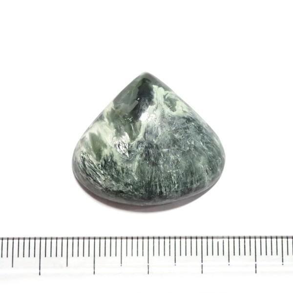 30477-『天然石ルース』　セラフィナイト（ホール無）　約２５ｘ２９mm（６．７ｇ）　１個 | 