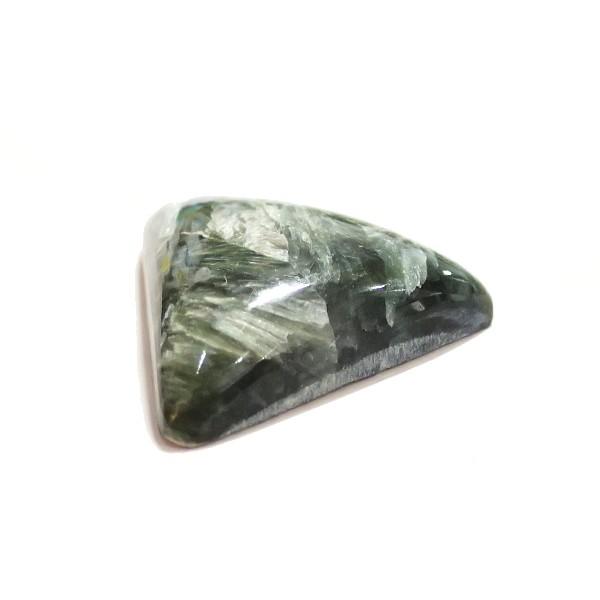 30484-『天然石ルース』　セラフィナイト（ホール無）　約２８ｘ２９mm（７．２ｇ）　１個 |  | 01