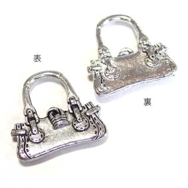 30504-【ＮＹピューター】★１００円均一★バッグチャーム　銀色　１７x１７mm　２個/１セット | 