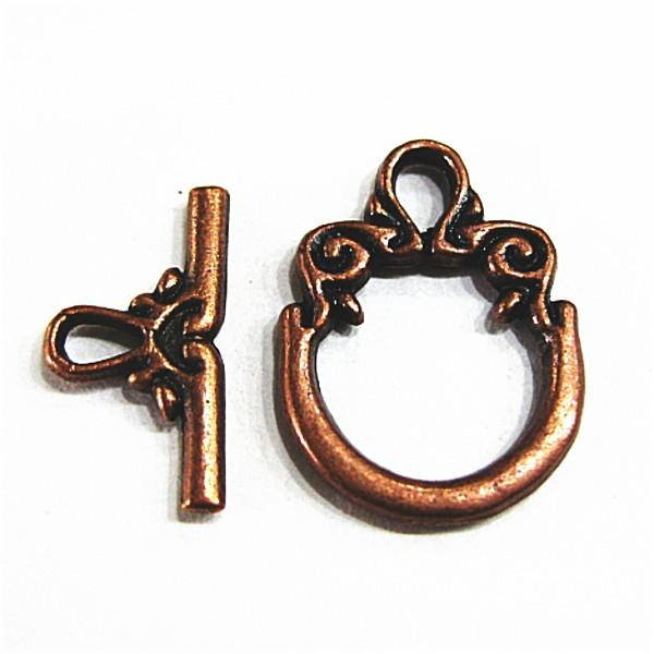 30547-《トグル》　アジアントグル　銅古美　バーの長さ１７mm　１０ペア/１セット | 