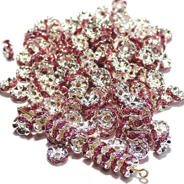 30565-《★卸価格40%OFF★ロンデル》　波ロンデル　ライトローズ/Ｓ　７mm　約２００個　※￥2000→￥1200※ | 