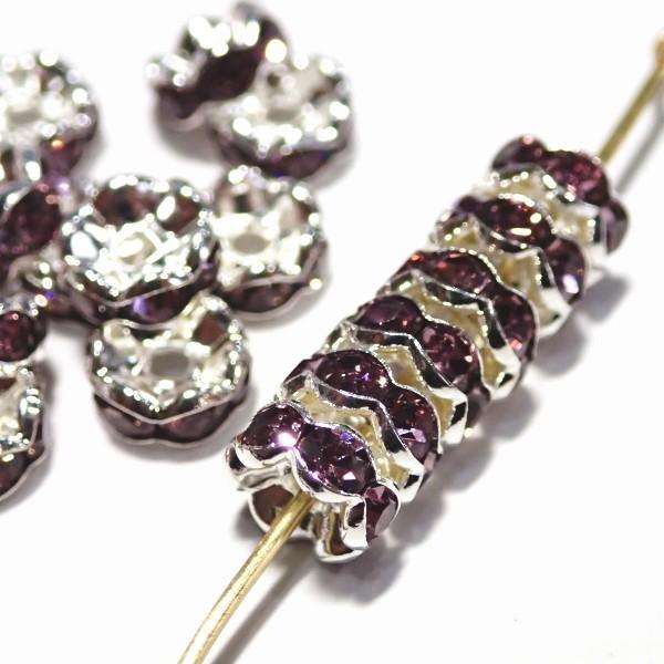 30566-《★卸価格40%OFF★ロンデル》　波ロンデル　ライトアメジスト/Ｓ　７mm　約２００個　※￥2000→￥1200※ |  | 01