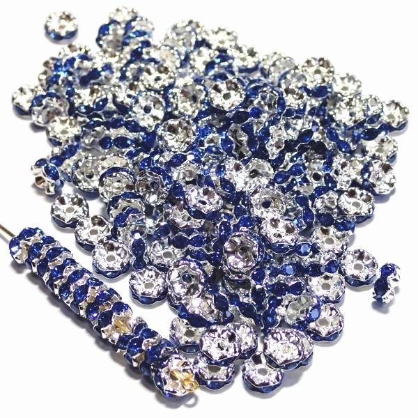 30568-《★卸価格40%OFF★ロンデル》　波ロンデル　ライトサファイア/Ｓ　７mm　約２００個　※￥2000→￥1200※ | 