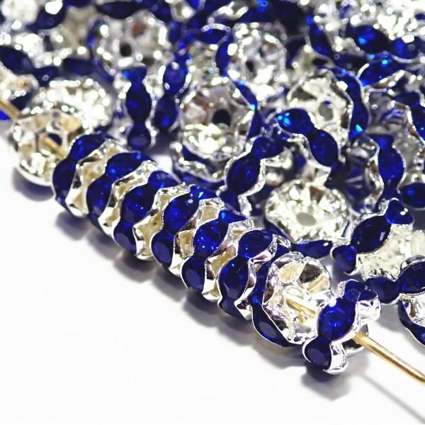 30569-《★卸価格40%OFF★ロンデル》　波ロンデル　サファイア/Ｓ　７mm　約２００個　※￥2000→￥1200※ |  | 01