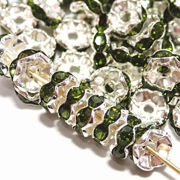 30571-《★卸価格40%OFF★ロンデル》　波ロンデル　ペリドット/Ｓ　７mm　約２００個　※￥2000→￥1200※ |  | 01