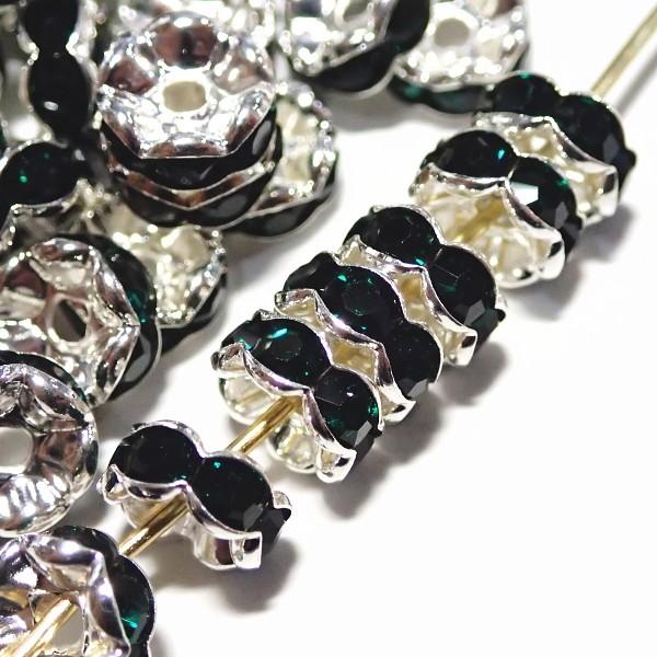 30572-《★卸価格40%OFF★ロンデル》　波ロンデル　エメラルド/Ｓ　７mm　約２００個　※￥2000→￥1200※ |  | 01