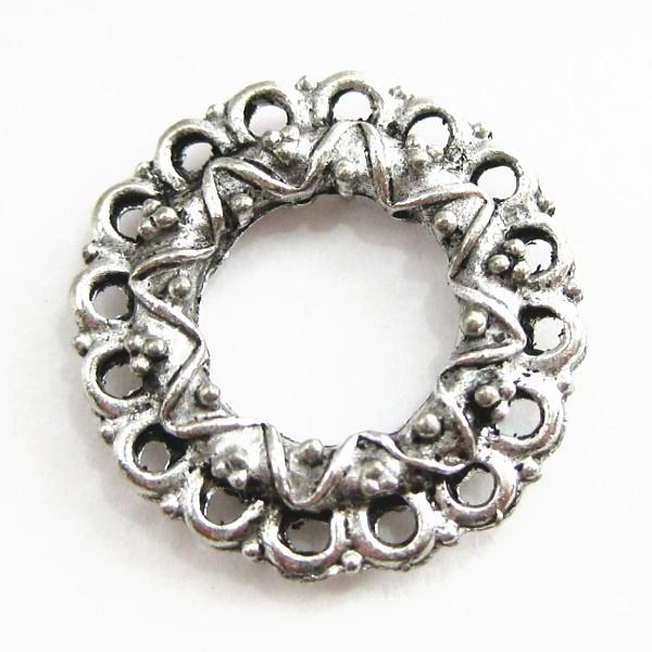 30714-【ＮＹピューター】　コネクター　銀古美　１９mm　５個/１セット | 