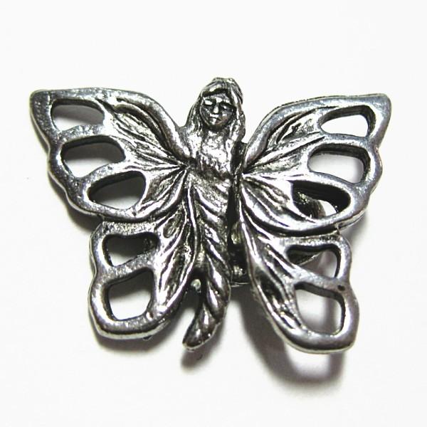 30751-《トグル》　ＮＹピューター　蝶ちょ　シルバー　１８mm　５ペア/１セット | 