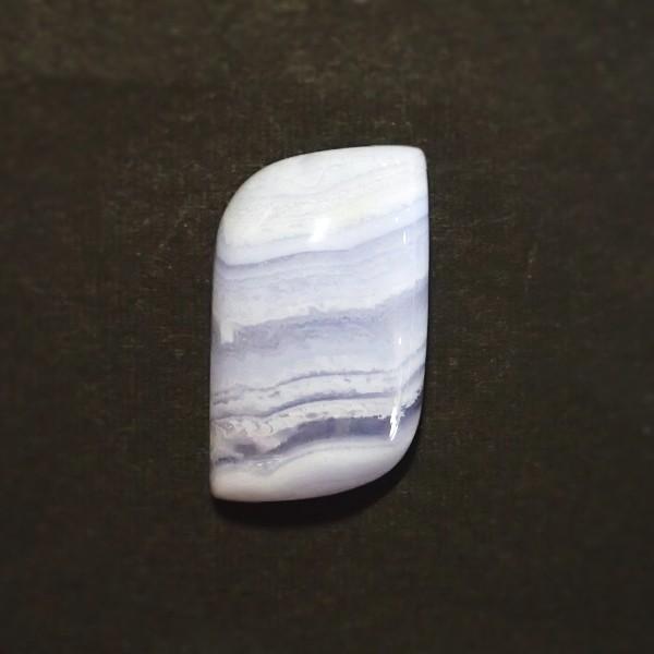 30808-『天然石ルース』　ブルーレースアゲート（ホール無）　約２５ｘ１６mm（６．３ｇ）　１個 | 