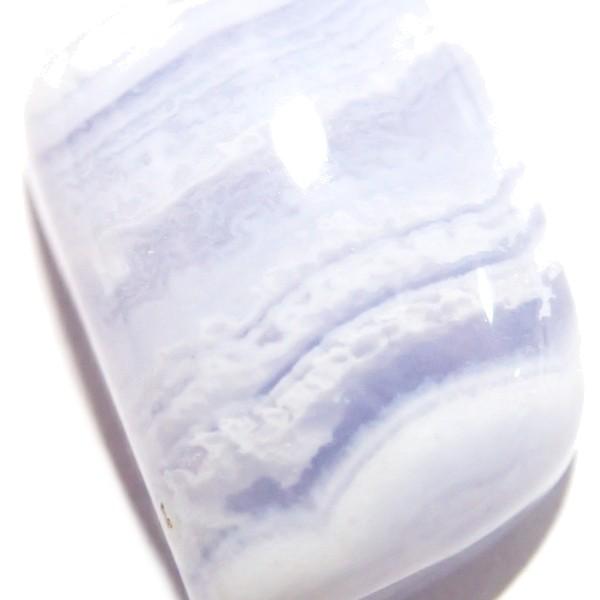 30808-『天然石ルース』　ブルーレースアゲート（ホール無）　約２５ｘ１６mm（６．３ｇ）　１個 |  | 03