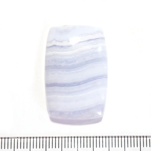 30809-『天然石ルース』　ブルーレースアゲート（ホール無）　約３０ｘ２０mm（８．１ｇ）　１個 |  | 01