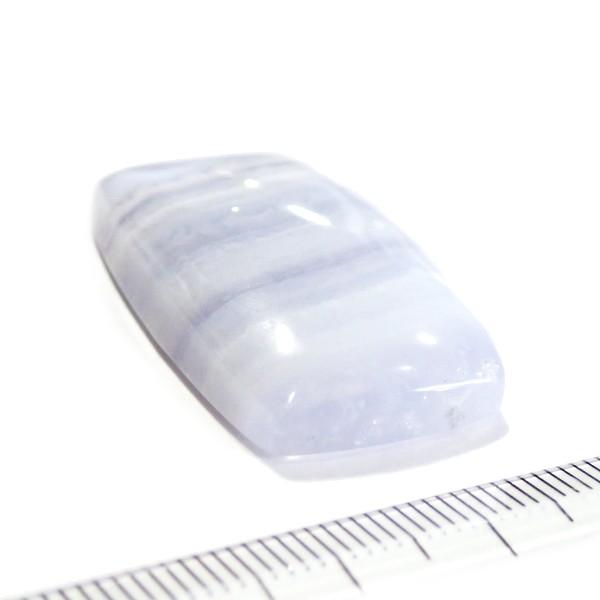 30809-『天然石ルース』　ブルーレースアゲート（ホール無）　約３０ｘ２０mm（８．１ｇ）　１個 |  | 02