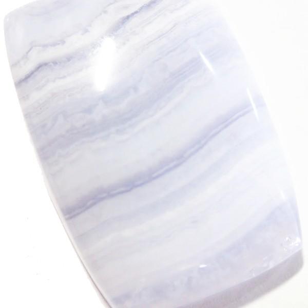 30809-『天然石ルース』　ブルーレースアゲート（ホール無）　約３０ｘ２０mm（８．１ｇ）　１個 |  | 03