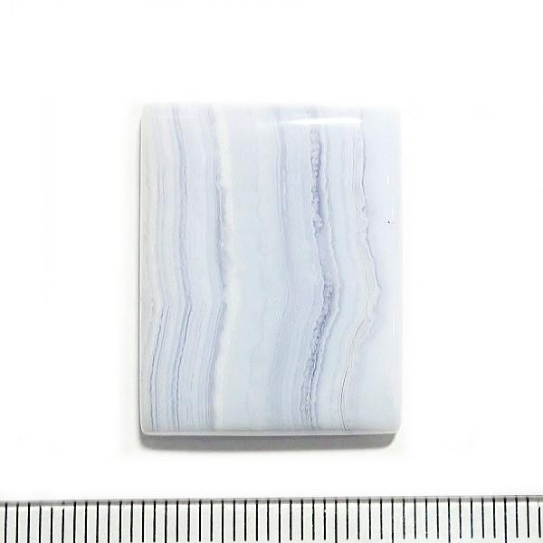 30812-『天然石ルース』　ブルーレースアゲート（ホール無）　約２９ｘ２３mm（１０．１ｇ）　１個 |  | 01