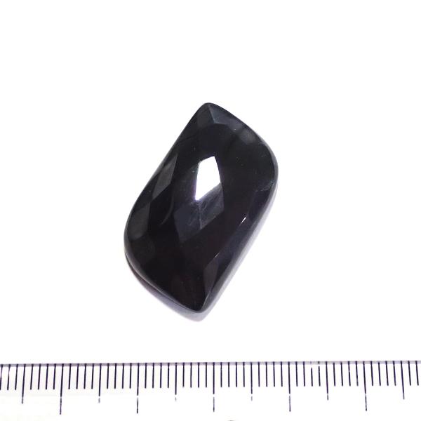 30821-『天然石ルース』　オニキス（ホール無）※カット有※　約２７ｘ１６mm（４．４ｇ）１個 | 