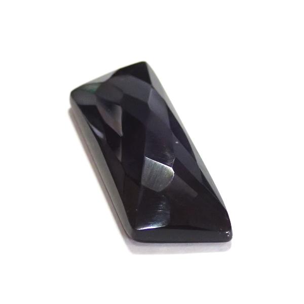 30824-『天然石ルース』　オニキス（ホール無）※カット有※　約３７ｘ１４mm（６．０ｇ）１個 |  | 01