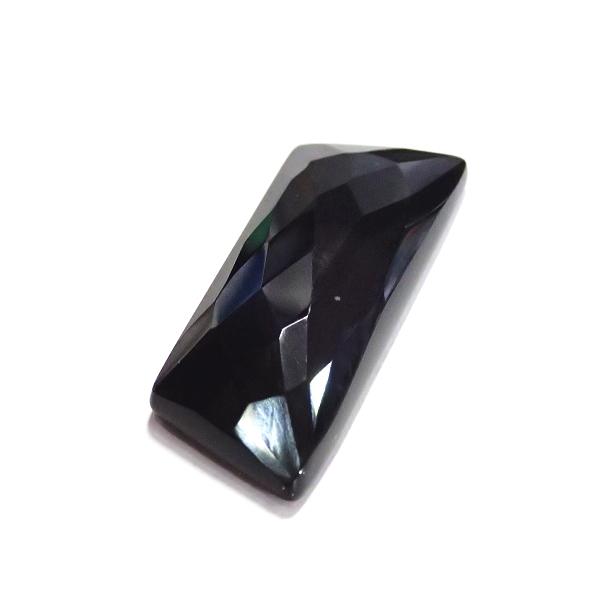 30824-『天然石ルース』　オニキス（ホール無）※カット有※　約３７ｘ１４mm（６．０ｇ）１個 |  | 02