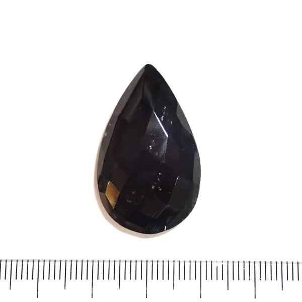 30826-『天然石ルース』　オニキス（ホール無）※カット有※　約３２ｘ１９mm（４．９ｇ）１個 | 