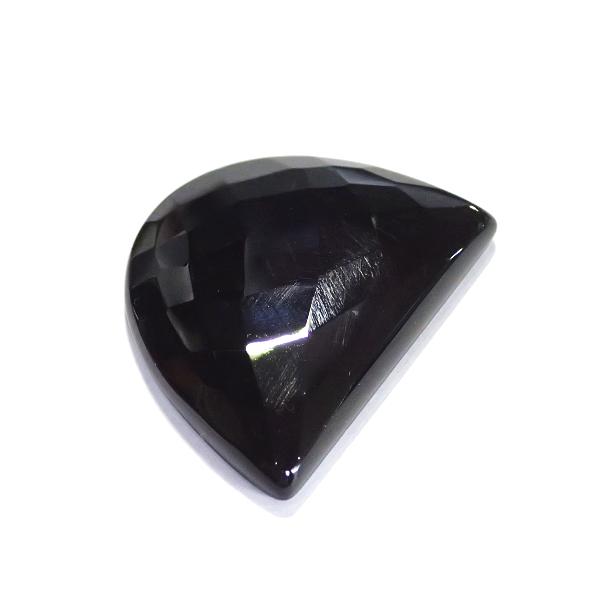 30831-『天然石ルース』　オニキス（ホール無）※カット有※　約３２ｘ２５mm（７．４ｇ）１個 |  | 02