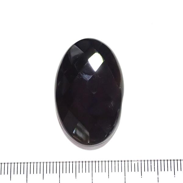 30832-『天然石ルース』　オニキス（ホール無）※カット有※　約３４ｘ２２mm（８．０ｇ）１個 | 