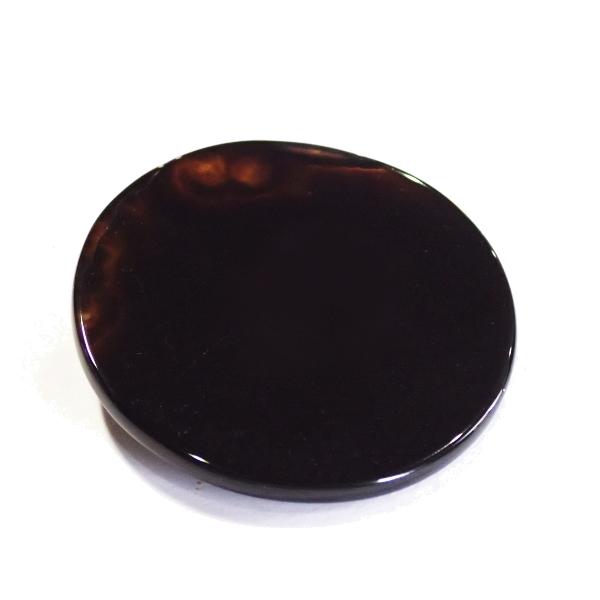 30834-『天然石ルース』　オニキス（ホール無）　約４０ｘ４０mm（９．９ｇ）１個 |  | 01