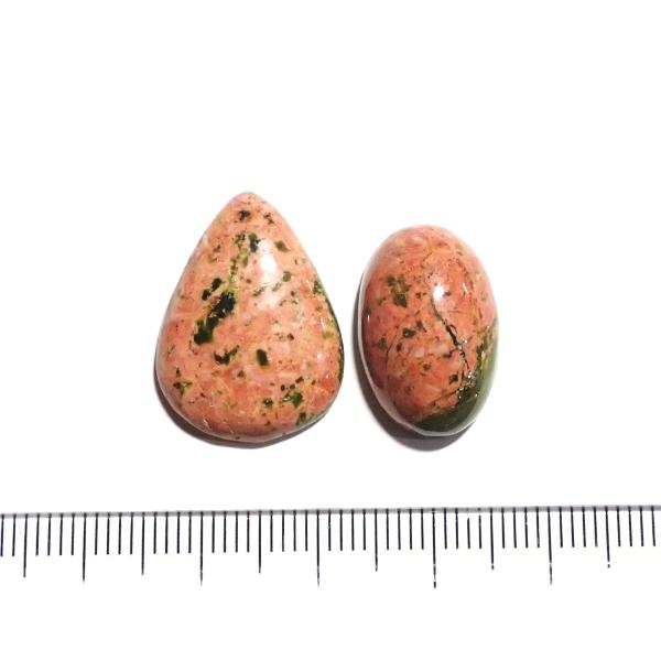 30841-『天然石ルース』　ウナカイト（ホール無）　約１９x１２／２２x１６mm（５．０ｇ）２個/１セット | 