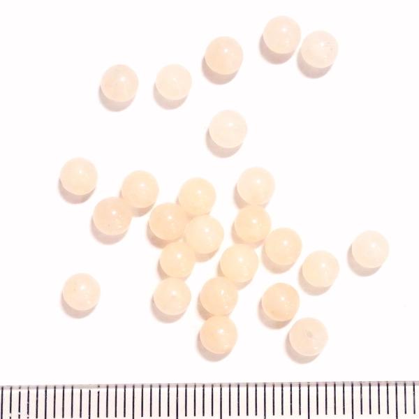 3103-天然石 4mm丸玉 ピーチクオーツ 25粒 |  | 01