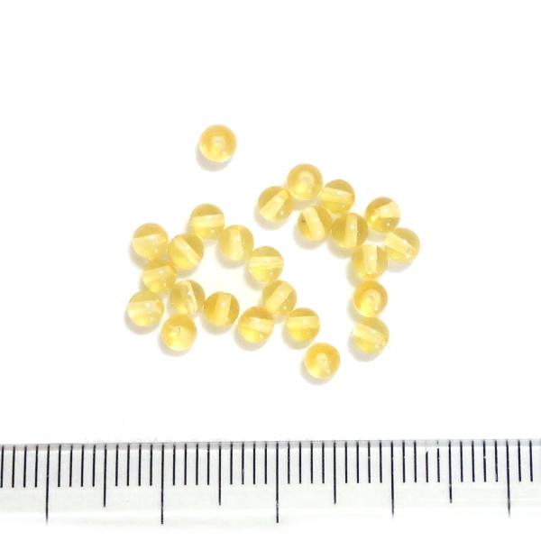 3180-天然石 3mmm丸玉 シトリン 25個 |  | 01