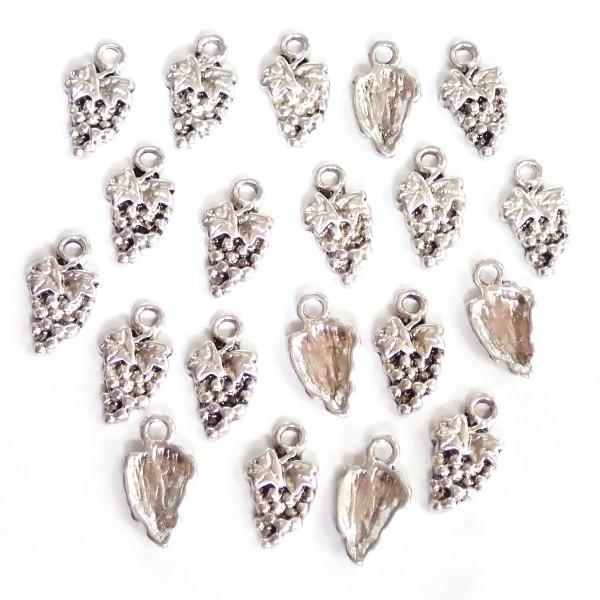 3196-葡萄チャーム 銀古美【20個】 | 