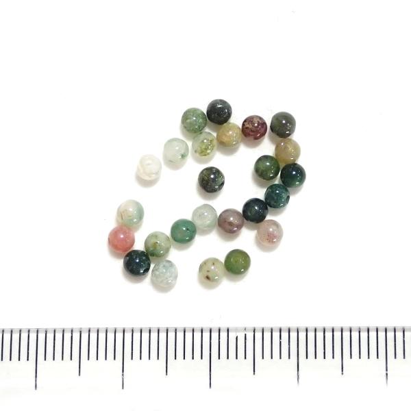 3253-天然石 3mm丸玉 インディアンアゲート 25粒 |  | 01