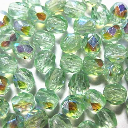 0330-4FC/5050ＡＢ　ペリドットオーロラ　４ミリ　５０個/１パック | 